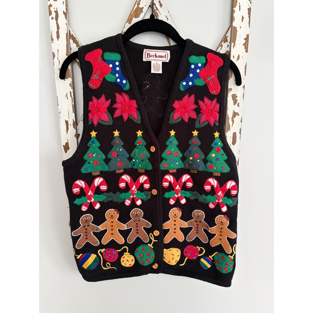 Bechamel Christmas sweater vest size small